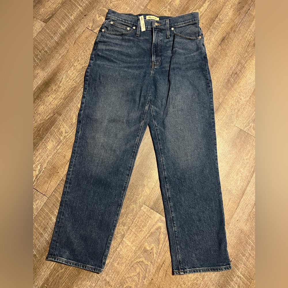 Madewell Women's Straight Leg Jeans in Dark Blue